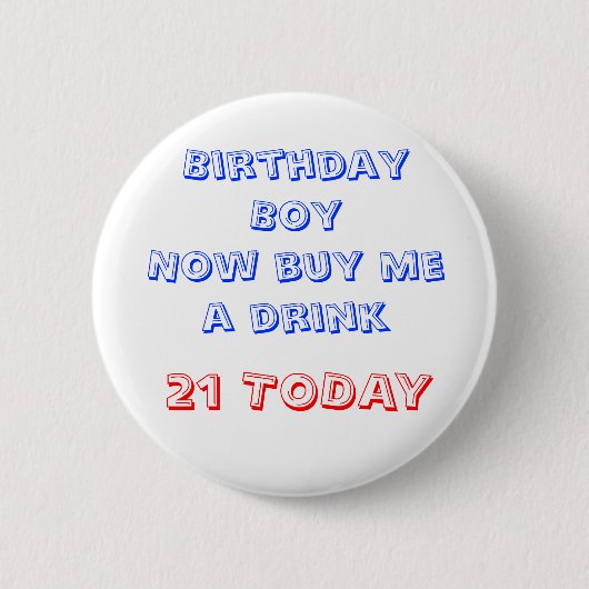 21ste Birthday-badge Ronde Button 5,7 Cm (Voorkant)