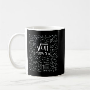 21ste Birthday Design - Square Root van 441 21 jaa Koffiemok