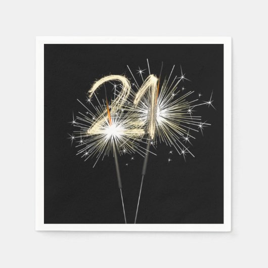 21ste 'Birthday Party'-brochure op zwart Servet (Voorkant)