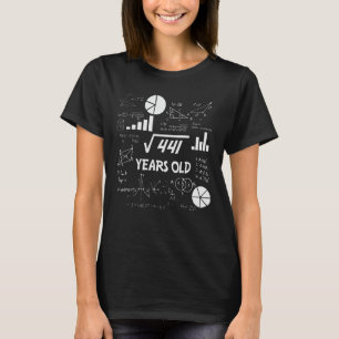 21ste Birthday Square Root Wiskunde 21 jaar oude d T-shirt