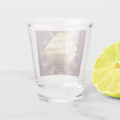 21ste bruiloft Jubileum Brass Shot Glas (Achterkant)