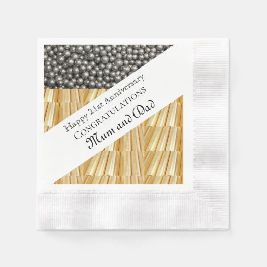 21ste bruiloft Jubileum Servet (Voorkant)