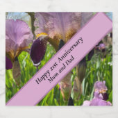 21ste bruiloft Jubileum Sparkling Wijnetiket (Enkel label)