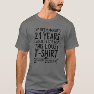 21ste bruiloft Jubileum voor haar T-shirt
