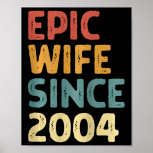 21ste huwelijksverjaardag voor hem Epische vrouw s Poster