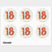 21ste  jaardag Napkins Ronde Sticker (Vel)