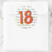 21ste  jaardag Napkins Ronde Sticker (Tas)