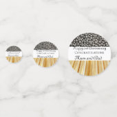 21ste Jubileum voor bruiloft Brass en Nikkel Confetti (Achterkanten)