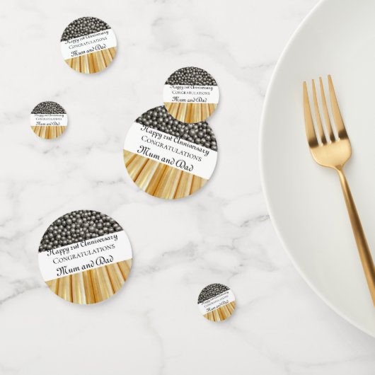 21ste Jubileum voor bruiloft Brass en Nikkel Confetti (Groep)