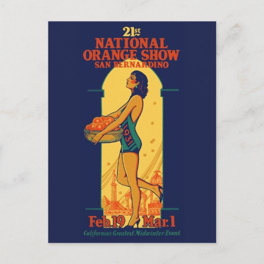 21ste nationaal Oranje Show - gistposter 1931 Briefkaart (Voorkant)