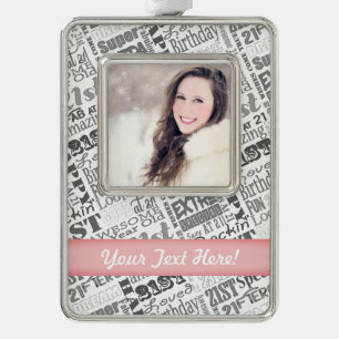 21ste persoonlijke cadeautjes van Birthday Party Verzilverd Kader Ornament