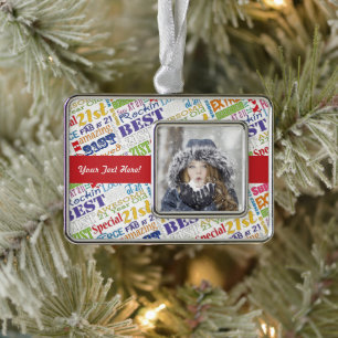 21ste persoonlijke cadeautjes van Birthday Party Verzilverd Kader Ornament