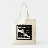 21ste trouwdag messing nikkel traditioneel tote bag (Achterkant)
