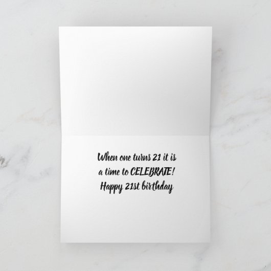 "21ste TWEEDE DAG" WENST EEN SPECIALE PERSOON Kaart (Binnen)