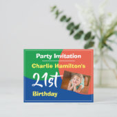 21ste uitnodiging van de Dag van de Dag met Foto B (Staand voorkant)