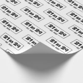 21ste verjaardag 21 in 24 Est 2003 Verjaardag Cadeaupapier (Hoek)