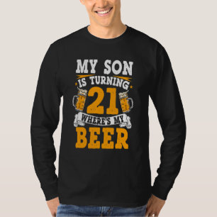 21ste verjaardag 21 jaar oude zoon vader moeder ge t-shirt