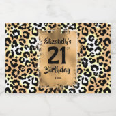 21ste verjaardag - Aangepast mini Gold-logo Likeurfles Etiket (Enkel label)