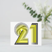 21ste verjaardag briefkaart (Staand voorkant)