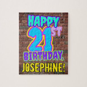 21ste verjaardag ~ Fun, geïnspireerde Urban Graff Legpuzzel