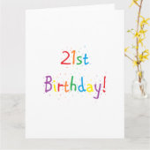 21ste verjaardag groot Wenskaart Kaart (Gele Bloem)
