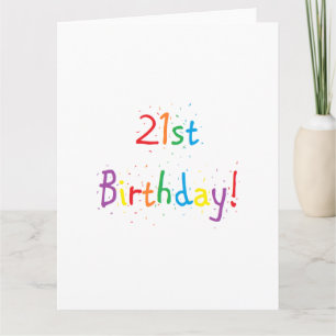 21ste verjaardag groot Wenskaart Kaart