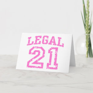 21ste verjaardag kaart