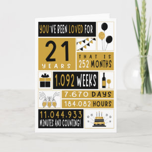 21ste verjaardag Kaart, Wenskaart, Kaart van cadea