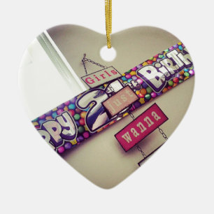 21ste verjaardag keramisch ornament