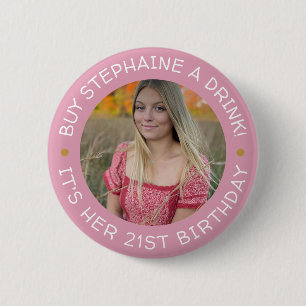 21ste verjaardag Koop me een Drink Button