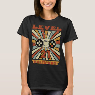 21ste verjaardag Niveau 21 onvergrendelde retrocas T-shirt