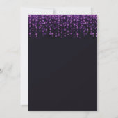 21ste verjaardag Paars en goudglitter Kaart (Achterkant)