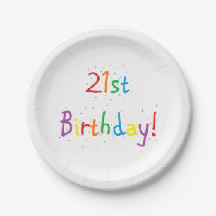 "21ste verjaardag" Papieren Borden Bordje
