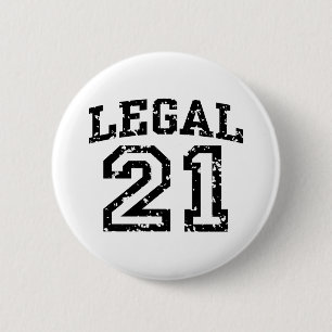 21ste verjaardag ronde button 5,7 cm