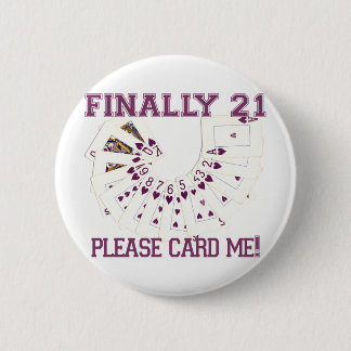 21ste verjaardag ronde button 5,7 cm