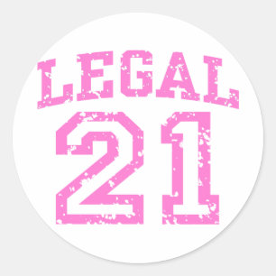 21ste verjaardag ronde sticker