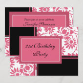 21ste verjaardag van de Floral Kaart (Voorkant / Achterkant)