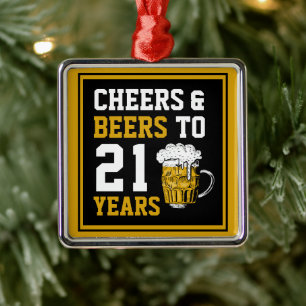 21ste verjaardag van de kaasmakerij en de biersect metalen ornament