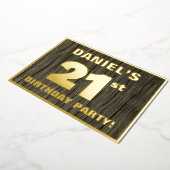 21ste verjaardag: Vet, Faux-waterkorenpatroon Folie Uitnodiging (Gedraaid)