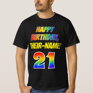 21ste verjaardag — Vet, Vun, Regenboog 21, Eigen T-shirt
