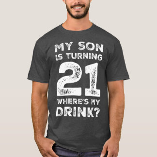 21ste verjaardag voor pap mam 21 jaar oude Son Gif T-shirt