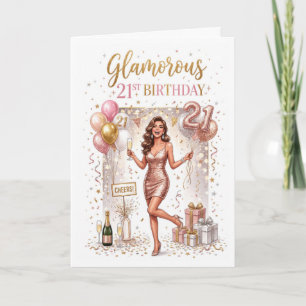21ste verjaardag voor vrouwen kaart
