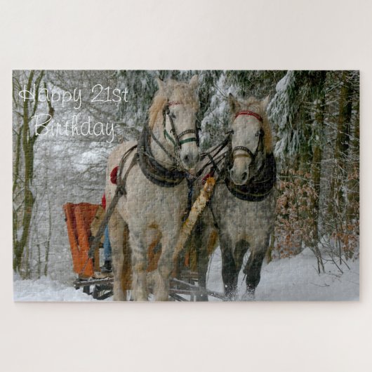 21ste verjaardag wil. legpuzzel (Horizontaal)