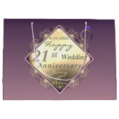 21ste weddenschap Jubileum Brass en Iolite Large G Groot Cadeauzakje (Achterkant)