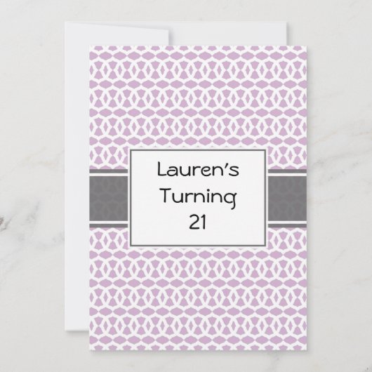 21th Invitation d'anniversaire (Dos)