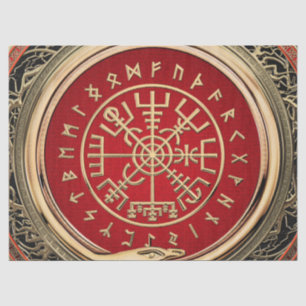 [220] Vegvisir - Viking Gold Magic Runass Tissuepapier