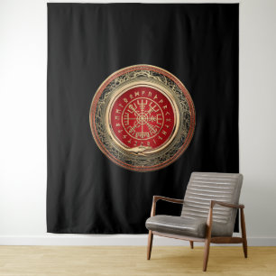 [220] Vegvisir - Viking Gold Magic Runass Wandkleed