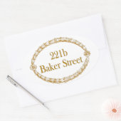 221b Baker Street Ovale Sticker (Envelop)