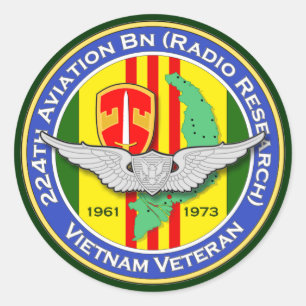 224e avn Bn RR 2b - ASA Vietnam Ronde Sticker