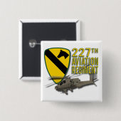 227e luchtvaartregeling Apache Vierkante Button 5,1 Cm (Voorkant /achterkant)